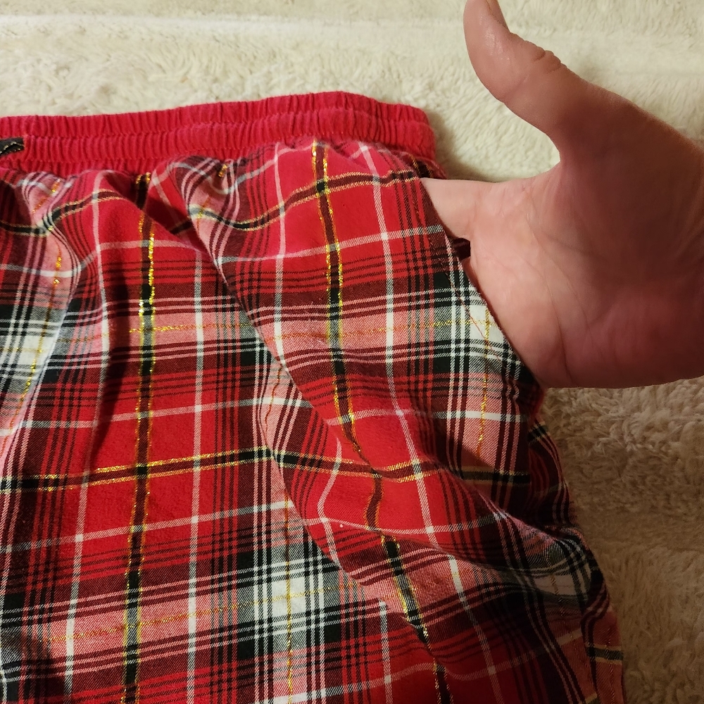 Secret Treasures Women’s Sz 2X Pajama Pants Red Plaid pockets Drawstring - Picture 8 of 10